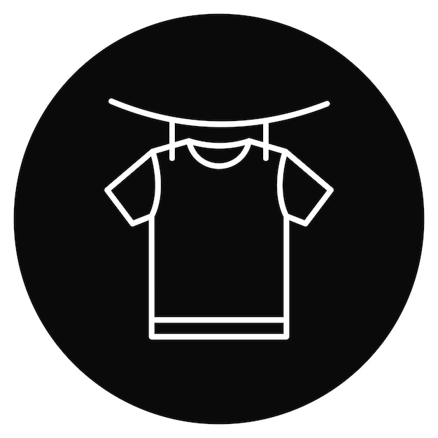 La imagen vectorial del icono de la ropa de secado se puede utilizar para la limpieza de la casa