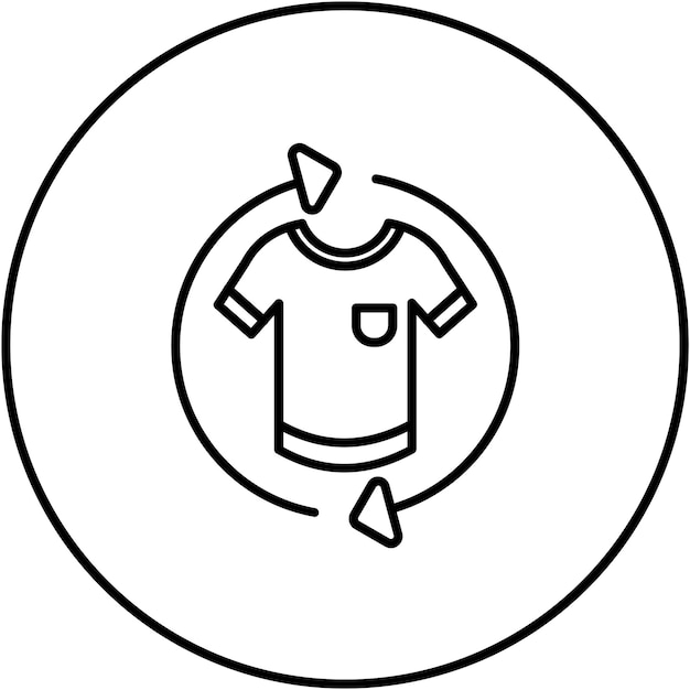 La imagen vectorial del icono de la ropa de segunda mano se puede utilizar para una vida sostenible