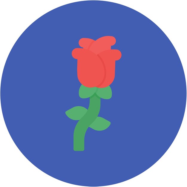 Imagen vectorial del icono de la rosa Se puede usar para Fairytale