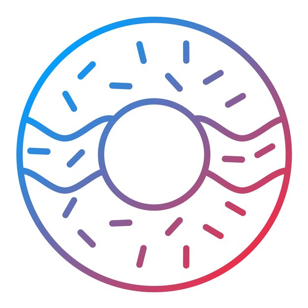 Imagen vectorial del icono de la rosquilla Se puede usar para cumpleaños