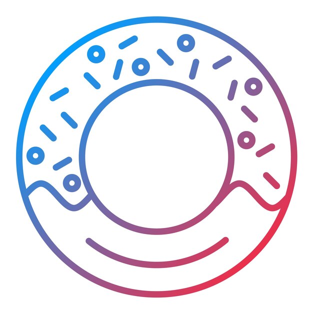 Imagen vectorial del icono de la rosquilla Se puede usar para dulces y caramelos