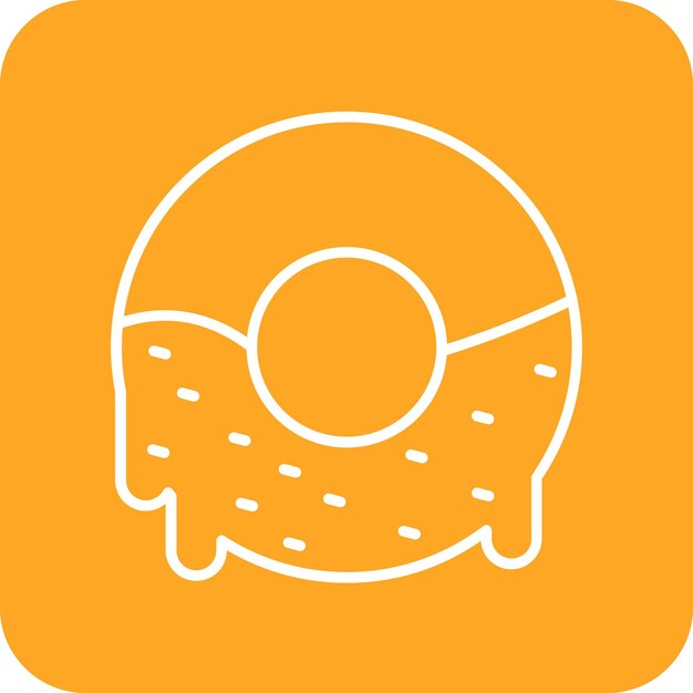 Imagen vectorial del icono de las rosquillas Se puede usar para la entrega de alimentos