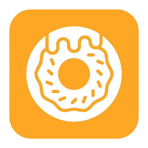 La imagen vectorial del icono de las rosquillas se puede utilizar para la nutrición