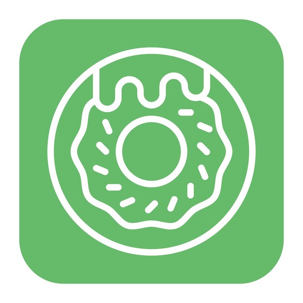 La imagen vectorial del icono de las rosquillas se puede utilizar para la nutrición
