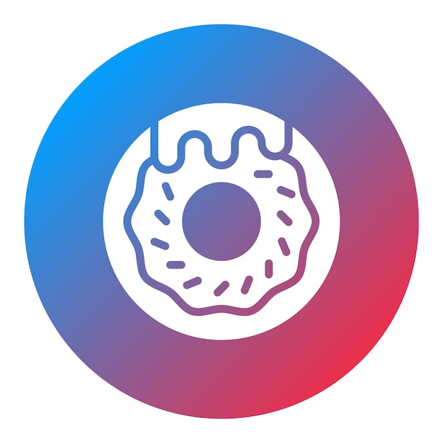 La imagen vectorial del icono de las rosquillas se puede utilizar para la nutrición