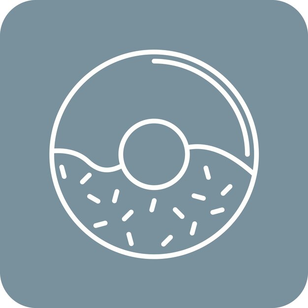 La imagen vectorial del icono de las rosquillas se puede utilizar para la panadería