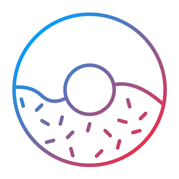 La imagen vectorial del icono de las rosquillas se puede utilizar para la panadería