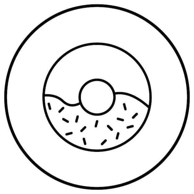 La imagen vectorial del icono de las rosquillas se puede utilizar para la panadería