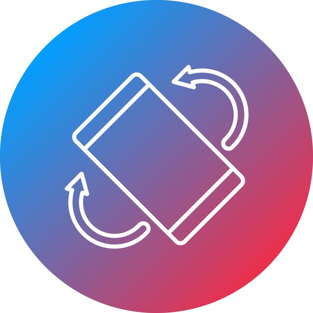 Imagen vectorial de icono de rotación de pantalla Se puede utilizar para la UX de la interfaz de usuario móvil
