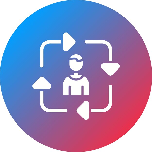 Imagen vectorial del icono de rotación de puestos de trabajo Puede utilizarse para personas de negocios