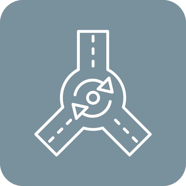 Imagen vectorial del icono de la rotonda Se puede utilizar para el mapa y la navegación