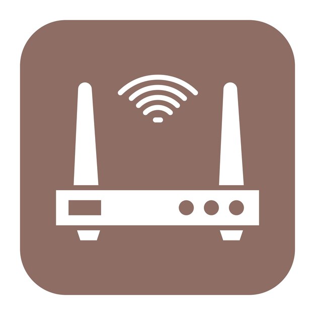 Imagen vectorial del icono del router Wi-Fi Se puede utilizar para circuitos eléctricos
