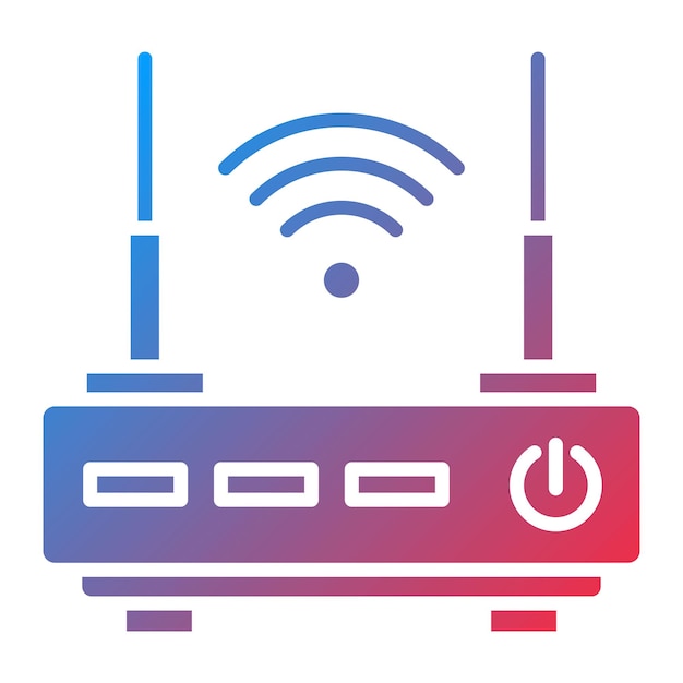 Imagen vectorial del icono del router wi-fi se puede utilizar para la tecnología