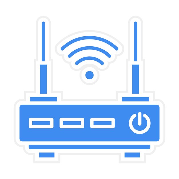 Imagen vectorial del icono del router Wi-Fi Se puede utilizar para la tecnología