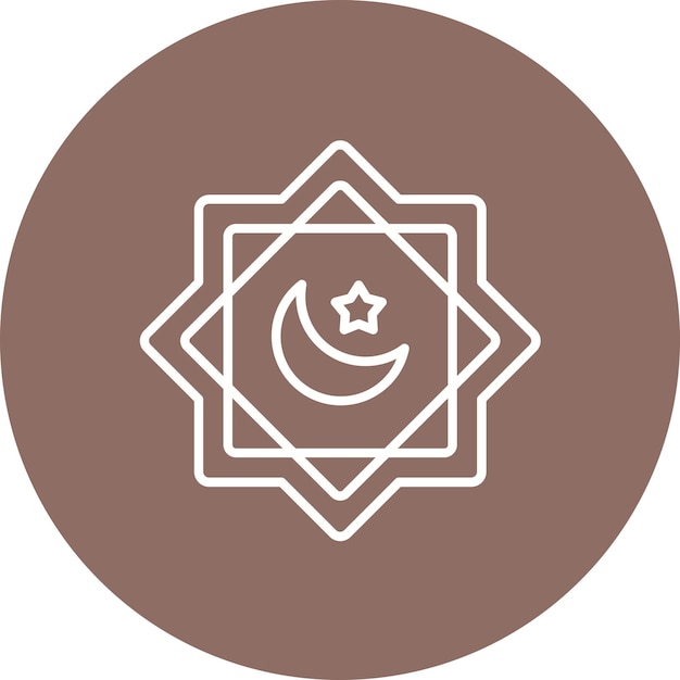 Imagen vectorial del icono de Rub El Hizb Se puede usar para el Ramadán