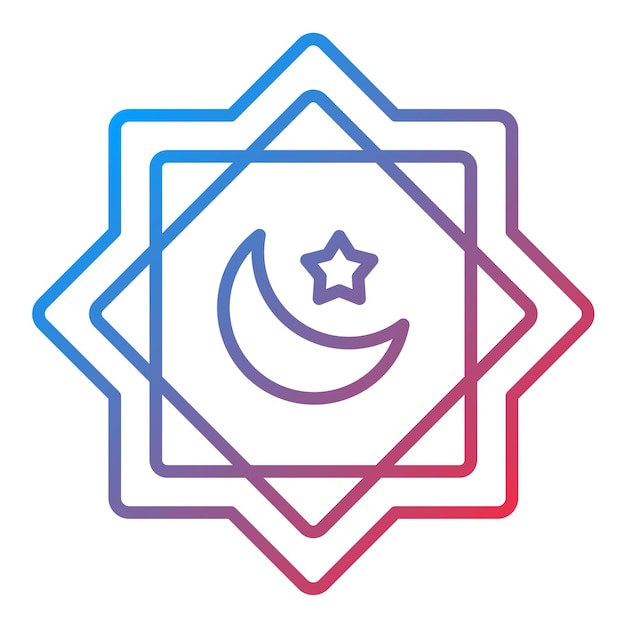 Imagen vectorial del icono de Rub El Hizb Se puede usar para el Ramadán