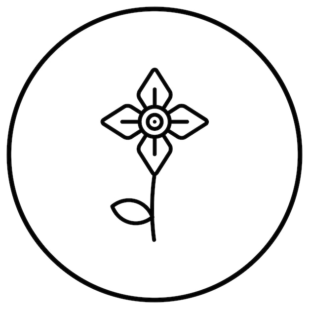 Imagen vectorial del icono de la rúcula Se puede usar para las flores