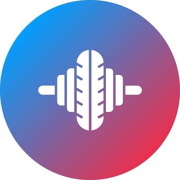 Imagen vectorial del icono de la rueda Ab Se puede utilizar para el fitness en el hogar