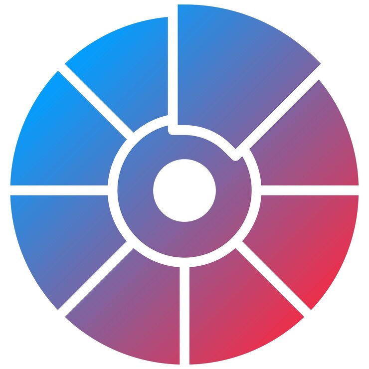 Vector la imagen vectorial del icono de la rueda de color se puede utilizar para el diseño