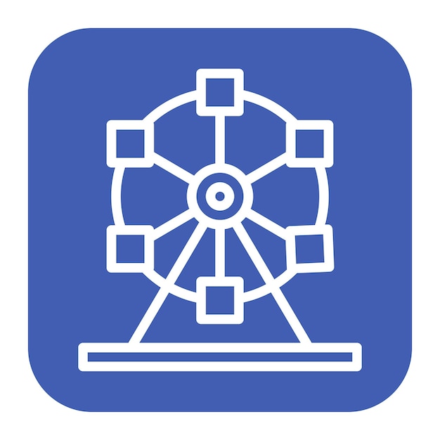 Imagen vectorial del icono de la Rueda de Ferris Se puede usar para el Oktoberfest