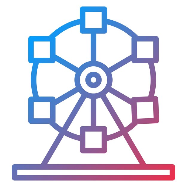 Imagen vectorial del icono de la Rueda de Ferris Se puede usar para el Oktoberfest