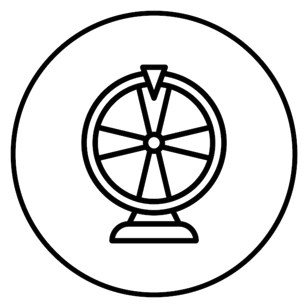 Imagen vectorial del icono de la rueda giratoria Se puede utilizar para el agotamiento