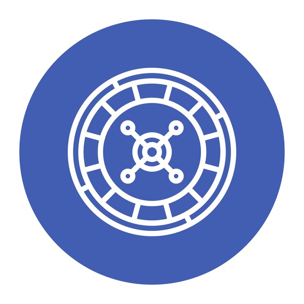 Imagen vectorial del icono de la rueda de la lotería Se puede usar para el casino