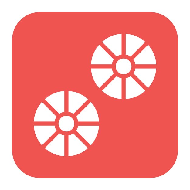 Imagen vectorial del icono de la rueda Se puede utilizar para el ferrocarril
