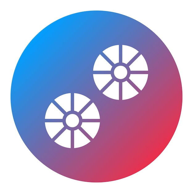 Imagen vectorial del icono de la rueda Se puede utilizar para el ferrocarril