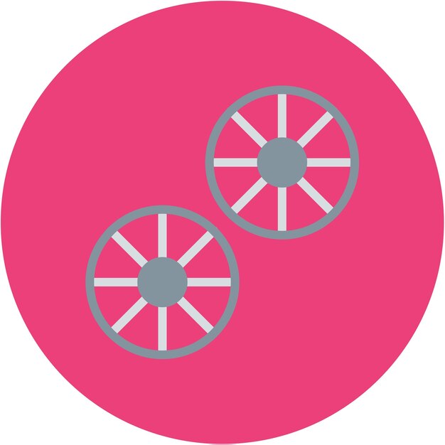 Imagen vectorial del icono de la rueda Se puede utilizar para el ferrocarril