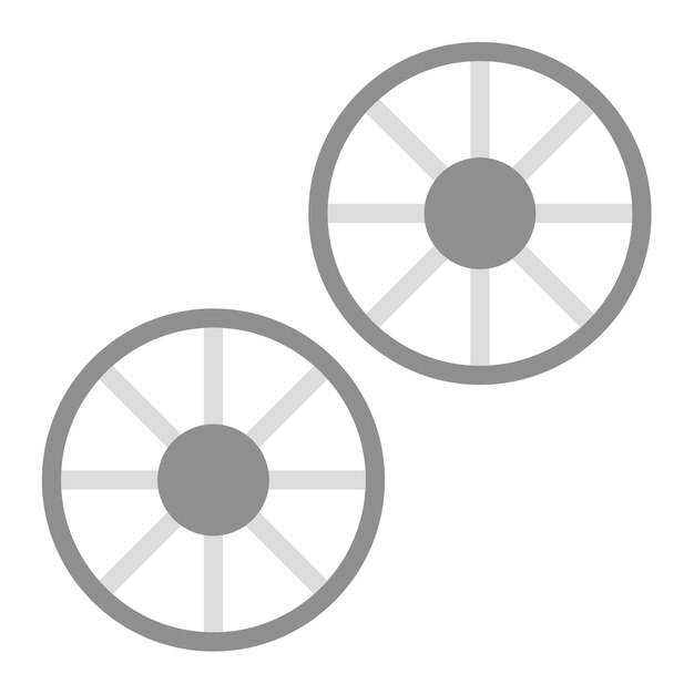 Imagen vectorial del icono de la rueda Se puede utilizar para el ferrocarril
