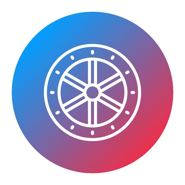 Imagen vectorial del icono de la Rueda Real Se puede usar para el Imperio