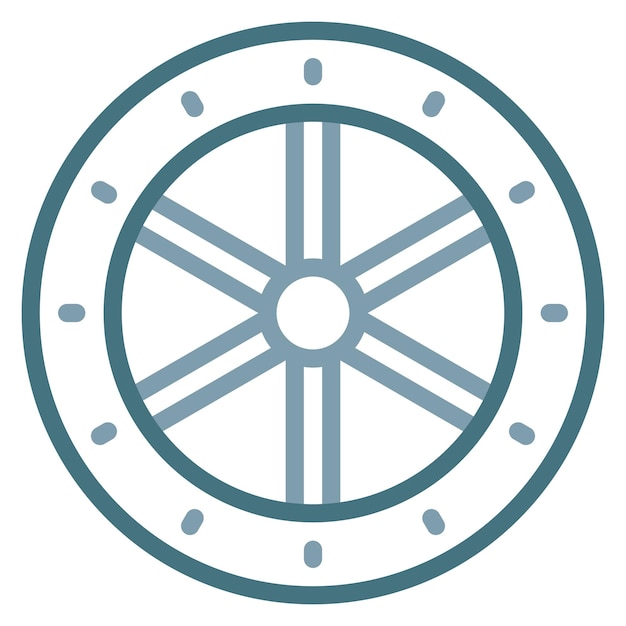 Imagen vectorial del icono de la Rueda Real Se puede usar para el Imperio