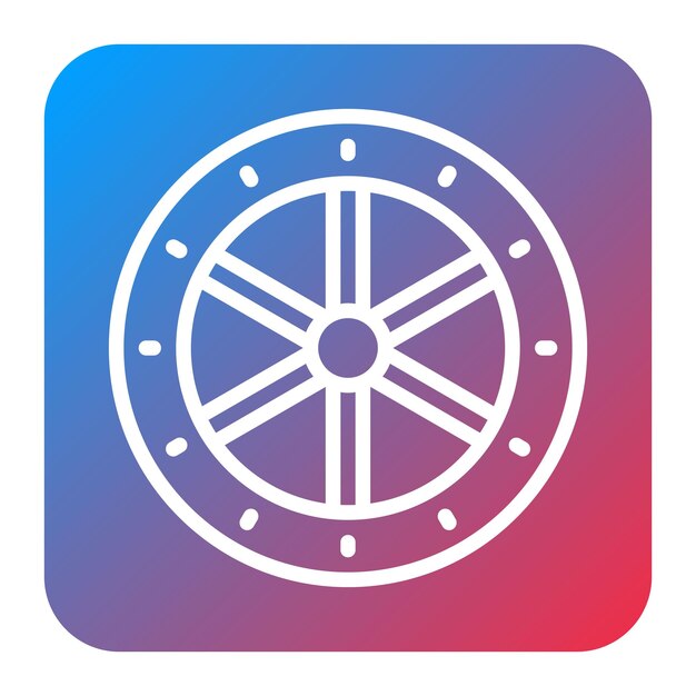 Imagen vectorial del icono de la Rueda Real Se puede usar para el Imperio