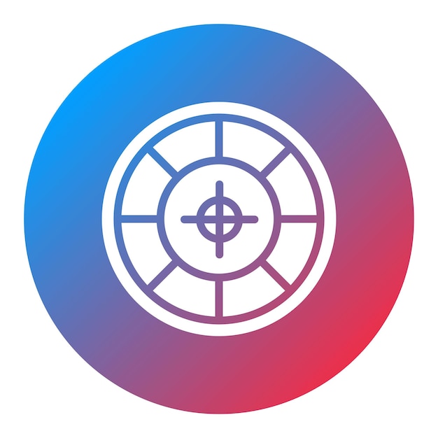 Imagen vectorial del icono de la ruleta francesa Se puede utilizar para el casino
