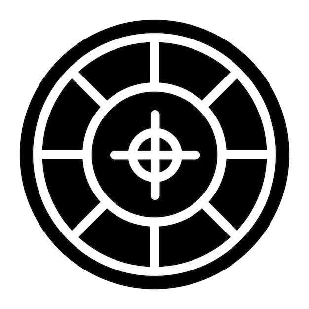 Imagen vectorial del icono de la ruleta francesa Se puede utilizar para el casino