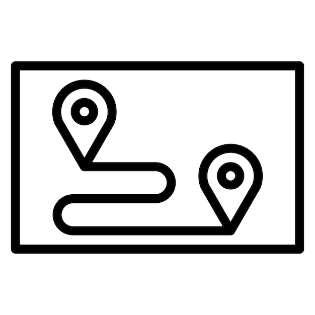 Imagen vectorial del icono de la ruta de carrera Se puede utilizar para el bienestar físico