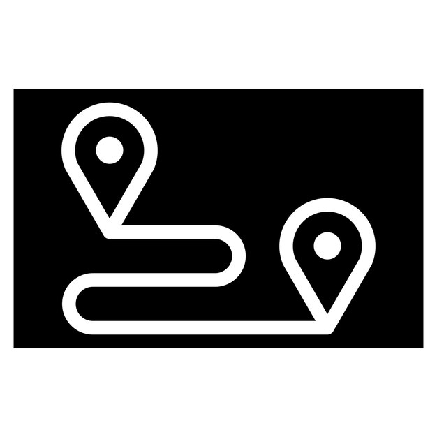 Imagen vectorial del icono de la ruta de carrera Se puede utilizar para el bienestar físico