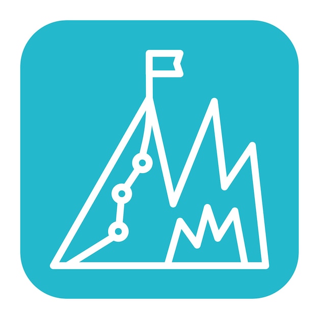 Imagen vectorial del icono de la ruta de escalada Se puede utilizar para la escalada en roca