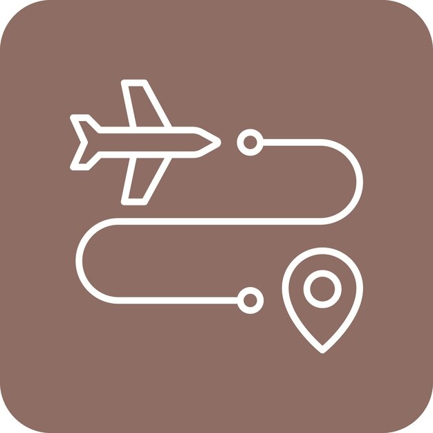 Imagen vectorial del icono de la ruta Puede utilizarse para la inmigración