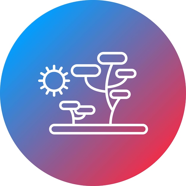 La imagen vectorial del icono de la sabana se puede usar para In The Wild