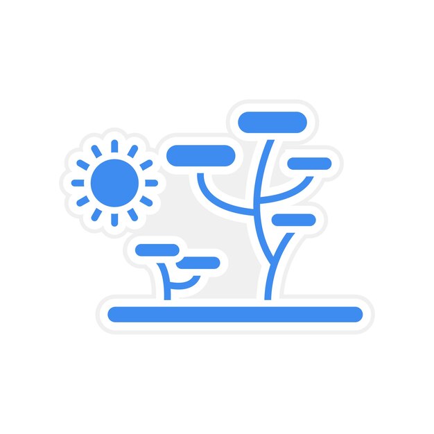 La imagen vectorial del icono de la sabana se puede usar para In The Wild
