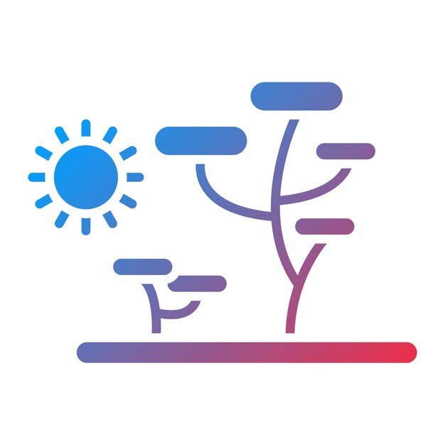 La imagen vectorial del icono de la sabana se puede usar para In The Wild