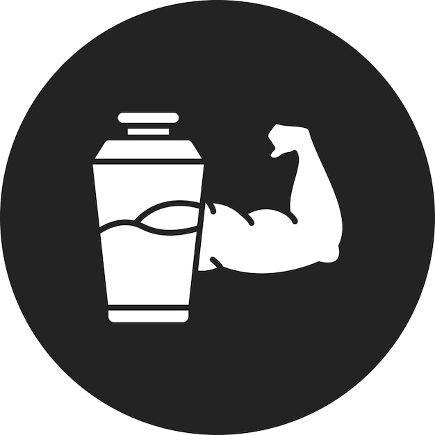 Imagen vectorial del icono de la sacudida de proteínas Se puede usar para el gimnasio