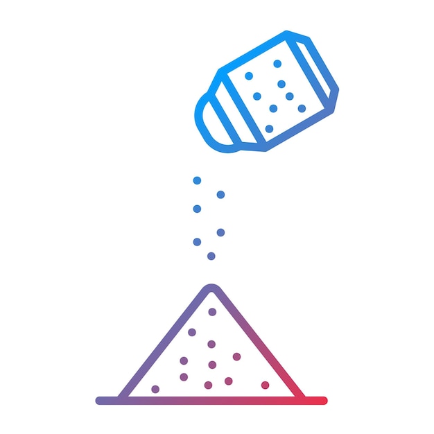 La imagen vectorial del icono de sal se puede utilizar para la panadería