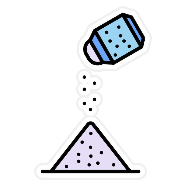 La imagen vectorial del icono de sal se puede utilizar para la panadería