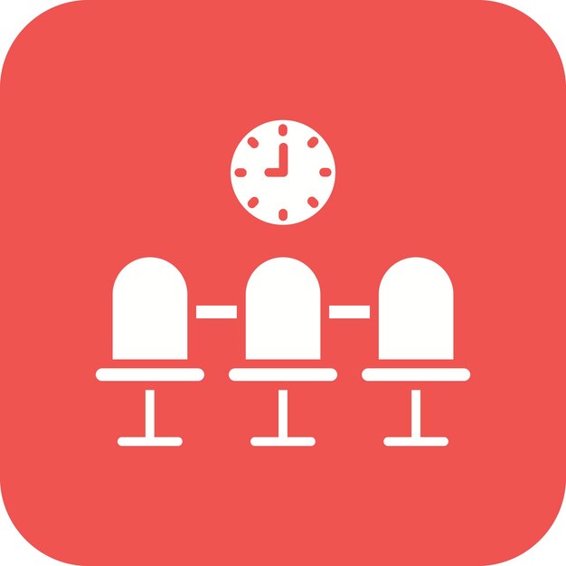 Imagen vectorial del icono de la sala de espera Se puede utilizar para Medicina I