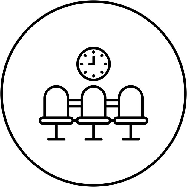 Imagen vectorial del icono de la sala de espera Se puede utilizar para Medicina I