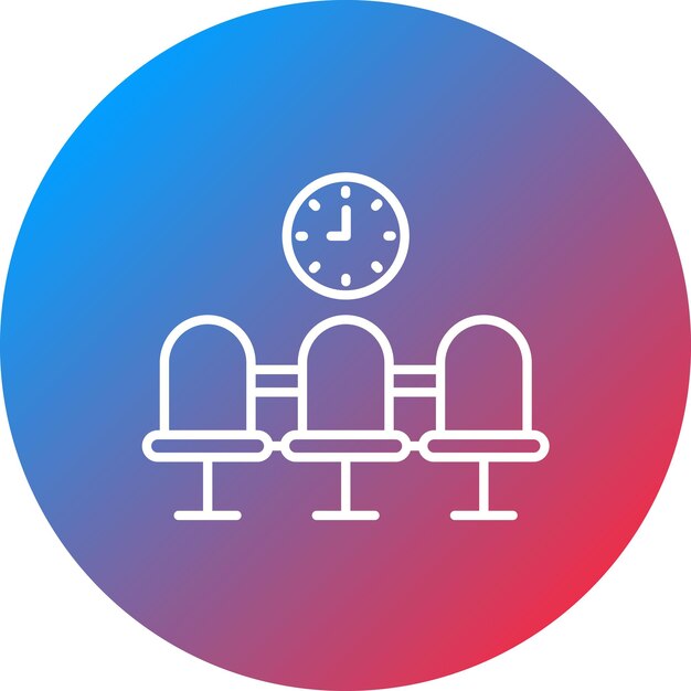 Imagen vectorial del icono de la sala de espera Se puede utilizar para Medicina I