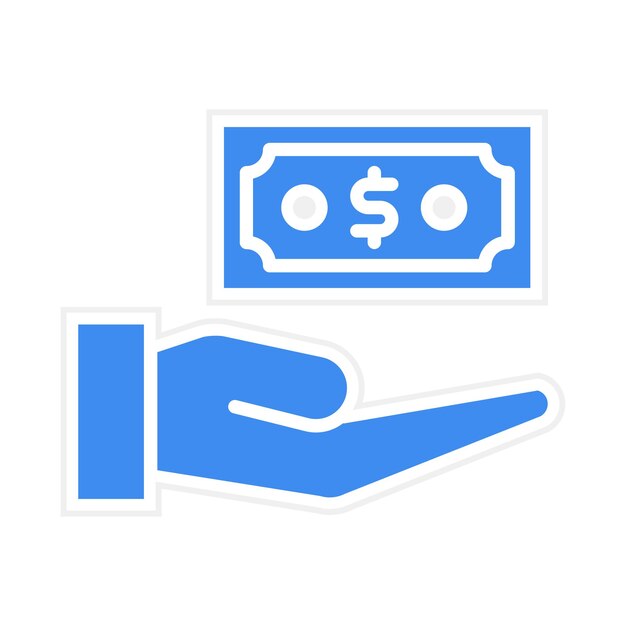 Imagen vectorial del icono del salario mínimo Se puede utilizar para la economía Gig